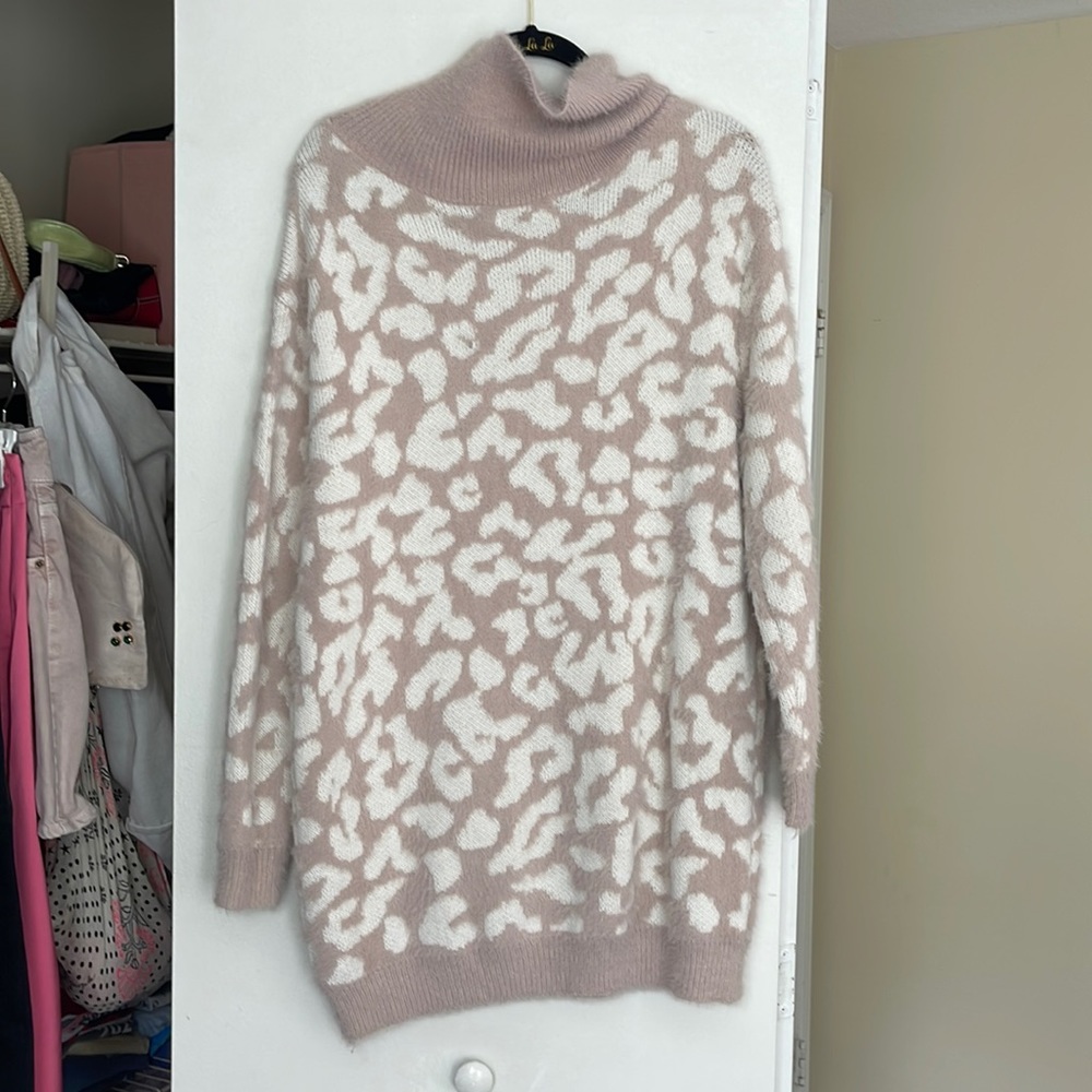 Lizard Thicket Leopard Print Sweater Dress